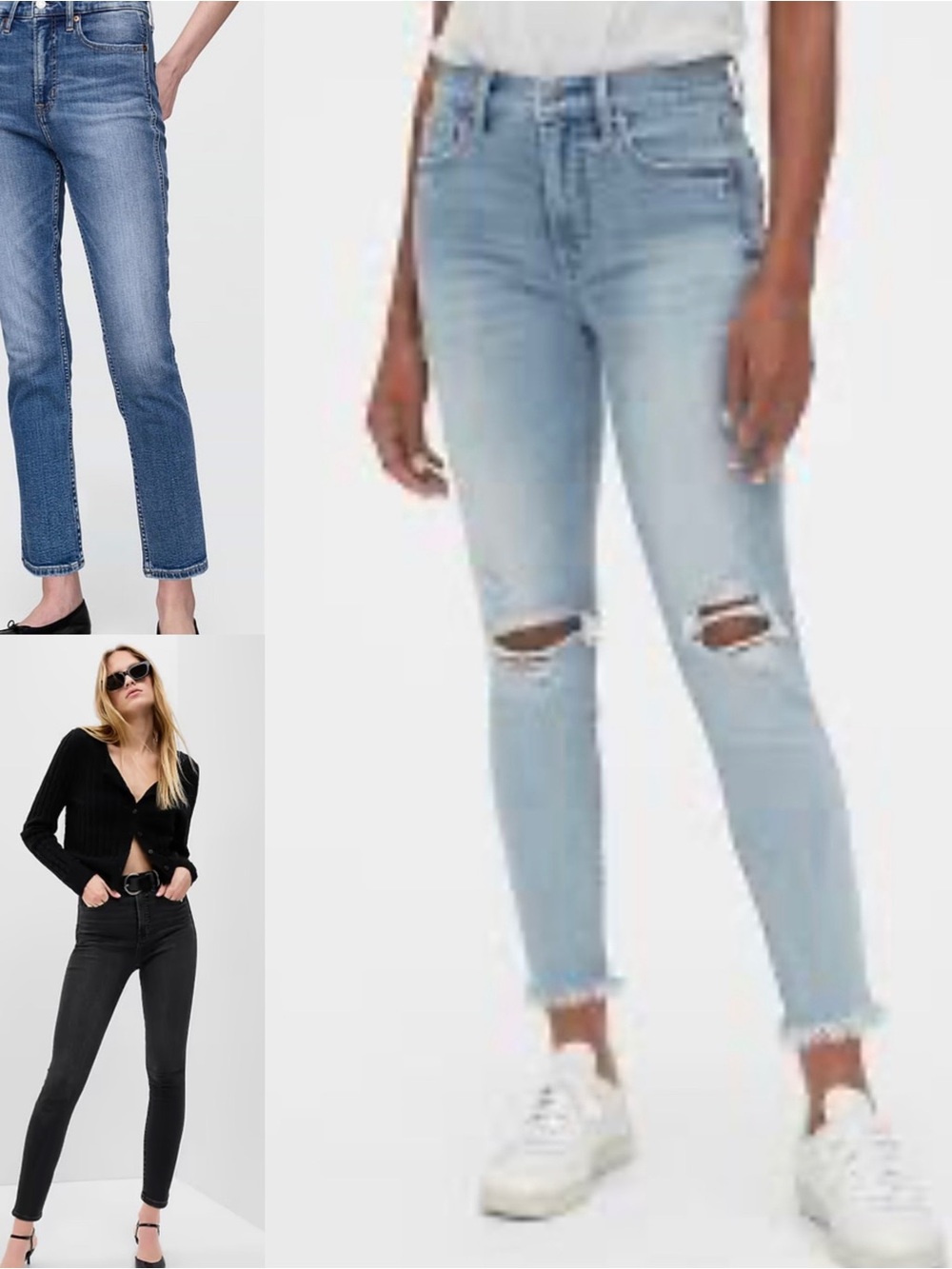 Gap lot of jeans skinny - slim sz 4- 27 Distressed High-Rise Women's Jeans